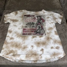 Disney Pirates of the Caribbean Tie Dye Crop Top Shirt L Avast Ye Mateys