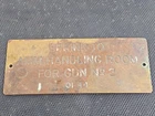 Antique WW2 World War 2 Relic Normandy Beach D-day Landing Military Brass Plaque