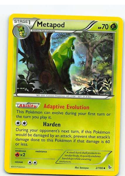 Metapod 2/106 Flashfire NM Pokemon TCG