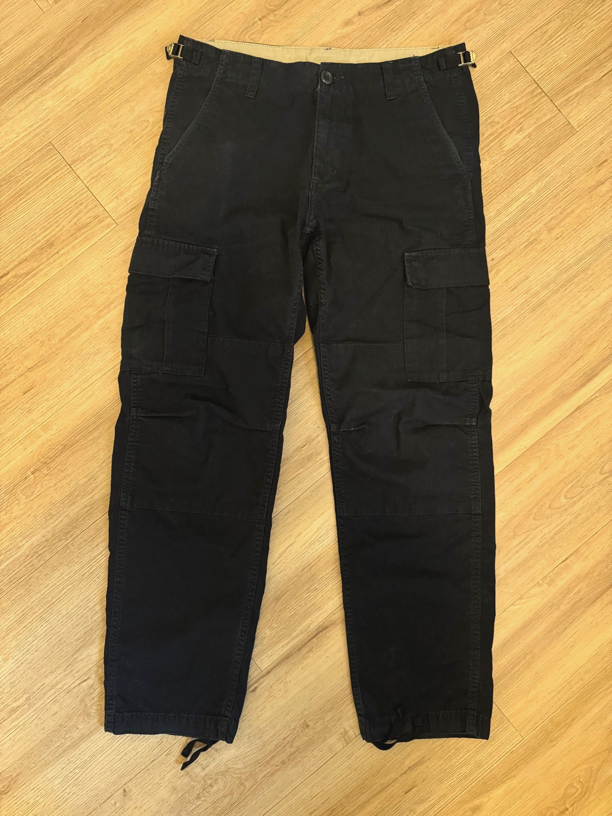 Carhartt WIP Black Aviation Cargo Pants, Size 30x30
