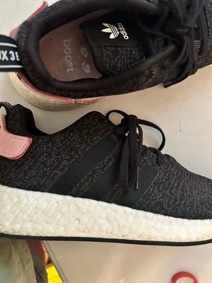 adidas NMD_R1 Boost Men's 10 Athletic Sneakers Core Black-Shock Pink Size