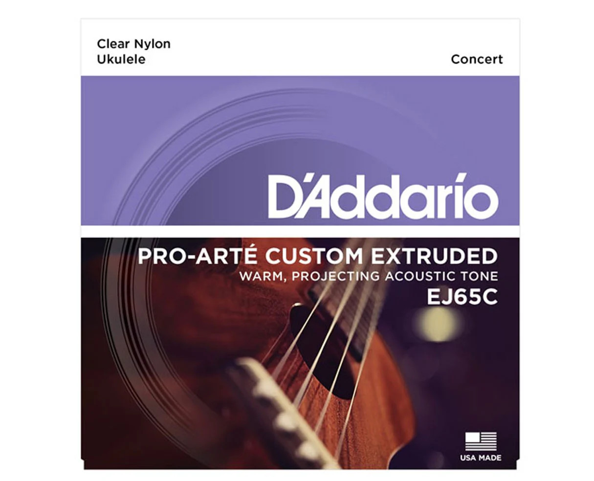 D addario Ej65C Set ГАВАЙСКАЯ ГИТАРА КОНЦЕРТНАЯ изготовленная на заказ из экструдированного прозрачного нейлона 1990₽