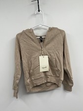 Kyte Boys tan beige Full Zip Up Jacket hoodie sweatshirt Size 3T Bamboo Jersey