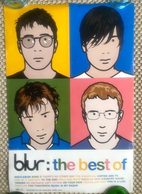 Vtg Orig - BLUR  BEST OF - Food Records - Julian Opie - 2000 - 20'' X 30'' - Good