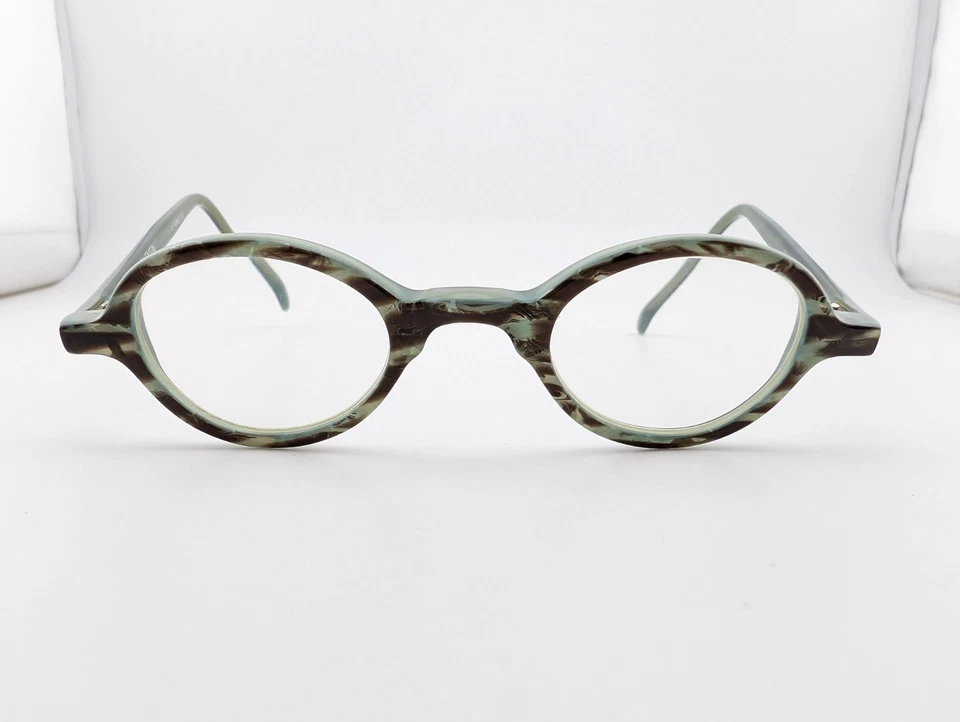 Anne et Valentin 眼镜,仅镜框,8D 绿色/棕色玳瑁,法国制造 — 第 2/4 张图片