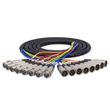 Hosa XLR-805 8-Channel Balanced Snake XLR3F to XLR3M, 16 ft