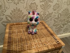 Ty Glubschi Beanie Boos – Einhorn „Wishful”, Stofftier Glitzeraugen, 16 cm