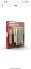 Daewoo 2000W White Oil Filled Radiator with Thermostat and Temperature Control