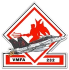 STICKER COAT OF ARMS FIGHTING 232 F18 hornet SQUADRON VMFA 232 AVION STICKER VZ107