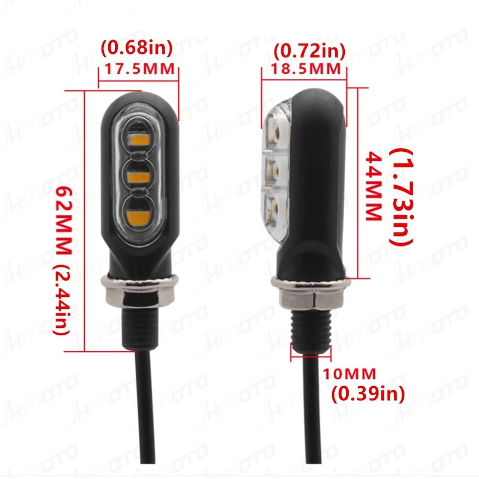 Универсальный мотоциклетный проточный светодиодный указатель поворота мигалка лампа поплавок - Изображение 2 из 4