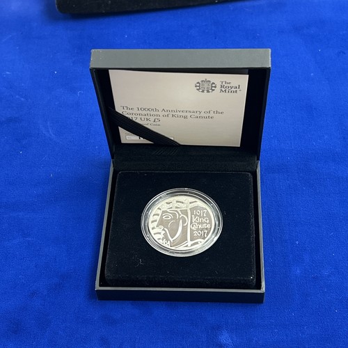 2017 King Canute £5 Viking Conqueror ~ .925 Silver Proof Coin w/Box & COA - Picture 3 of 8