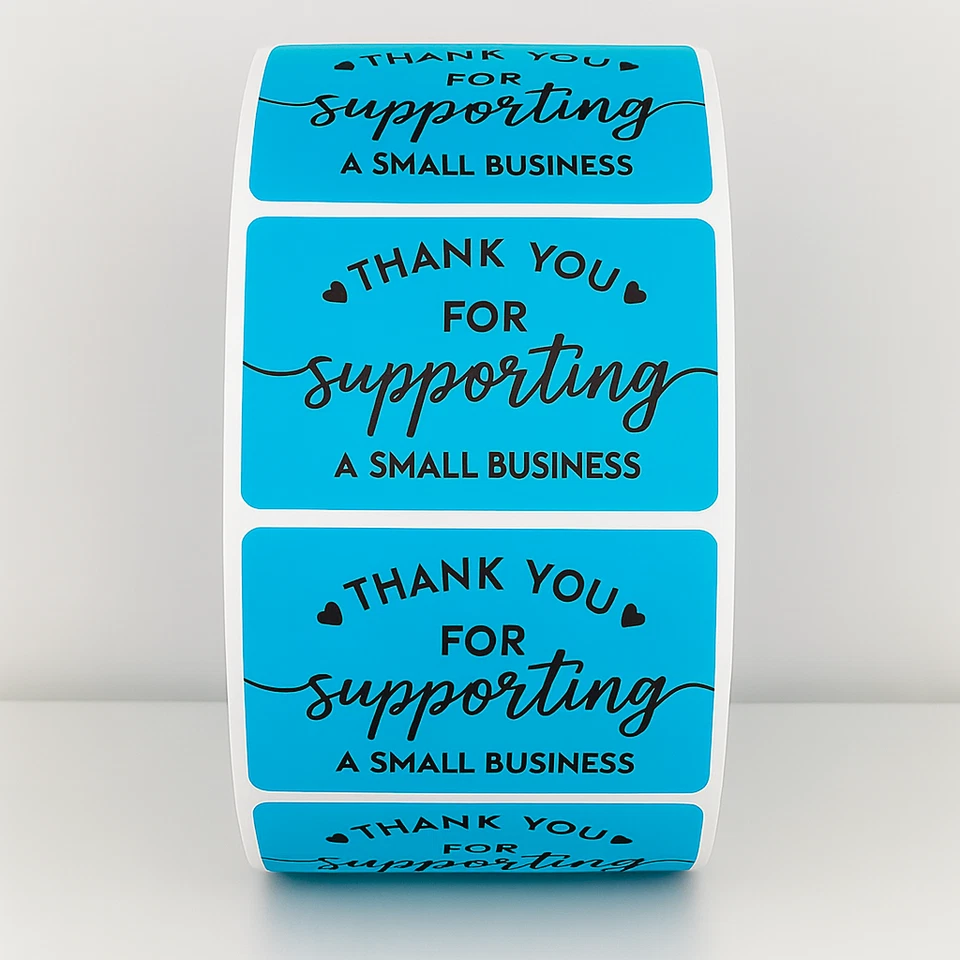 Adesivos "Obrigado por apoiar uma pequena empresa" - Etiqueta adesiva para embalagem - Imagem 2 de 4
