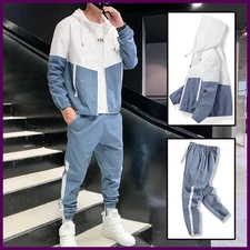 2025 Men Tracksuit Casual Joggers Hooded Sportswear Jackets And Pants 2 Piece