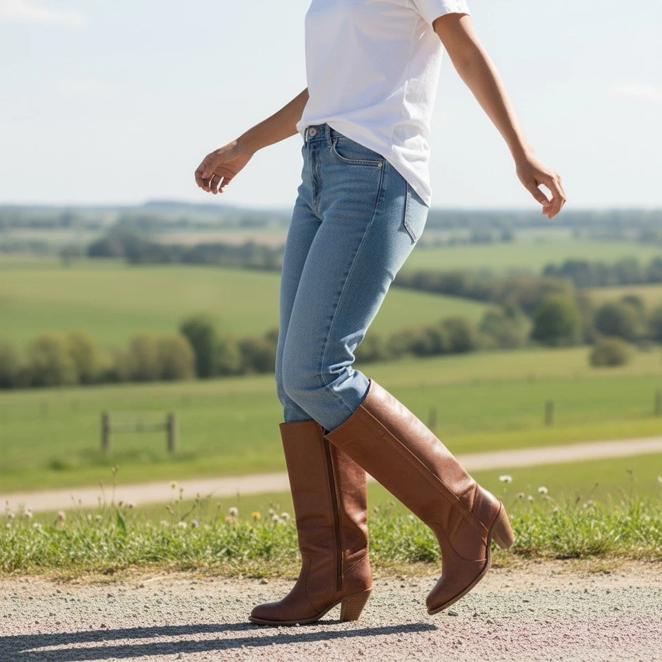 Botas Altas Frye Campus De Colección Cuero Marrón Whisky Talla 10 Hechas en EE. UU. Ver Fotos Foto 2 de 4