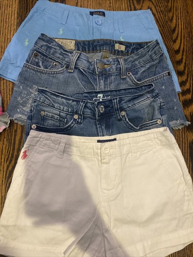 Ralph Lauren Clasic Chino Shorts Girls Size 8 Lot Of 8 - Picture 2 of 2