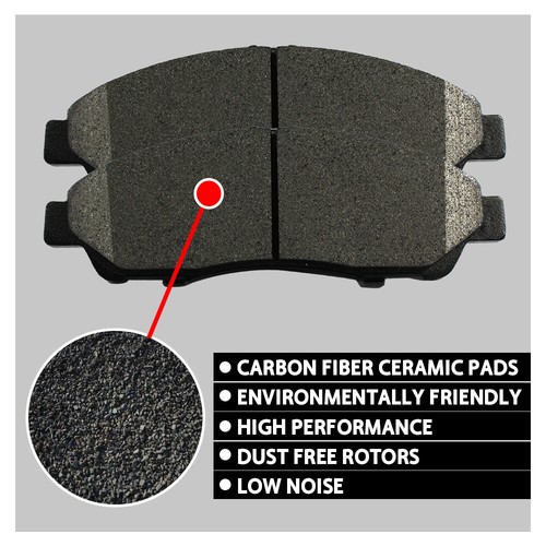 Front & Rear Ceramic Brake Pads for Honda Odyssey BC2089 BC1698 - Picture 3 of 5
