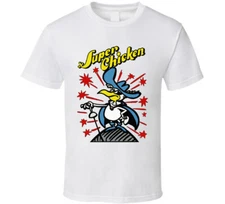 Super Chicken Retro Cartoon Hero T Shirt