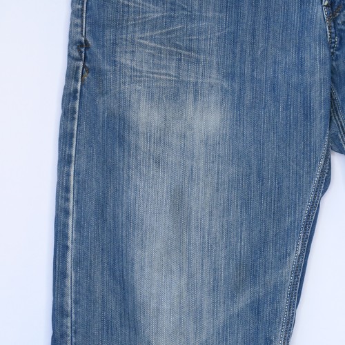 Levis Jeans Mens Straight Jeans Pants Flap Pockets Retro Blue Denim 32x31 Med - Picture 3 of 10