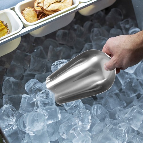 2Pcs Flour Shovel Ice Cube Shovel Stainless Steel Ice Cube Scoop Kitchen - Picture 8 of 12