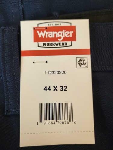 Wrangler Workwear Tool Pockets Work Pant Relaxed Fit, men's Size 44X32 Blue NWT - Picture 7 of 7