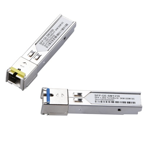 2Pcs SC Connector 3km 1.25GB/s SFP-BX03-D Tx1550nm/RX1310nm Transceiver Module D - Photo 8/14
