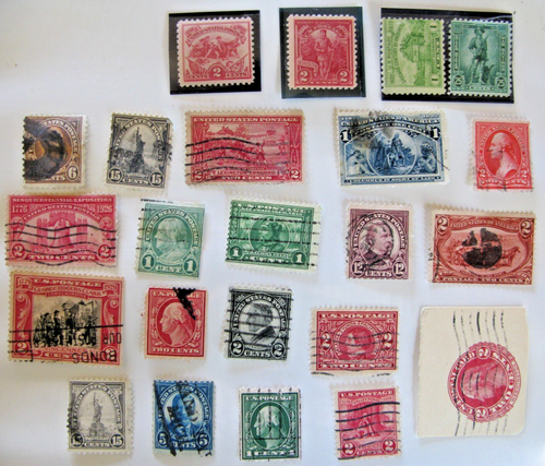 Briefmarken USA; Jahrgang 1890er & Anfang 1900er, meist GEBRAUCHT & 4 MNH, Lot 23