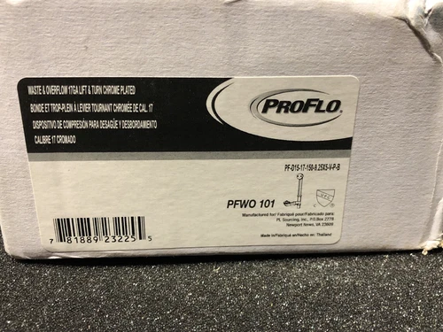 PFWO100 Series Brass Lift & Turn Drain in Polished Chrome - Picture 1 of 5