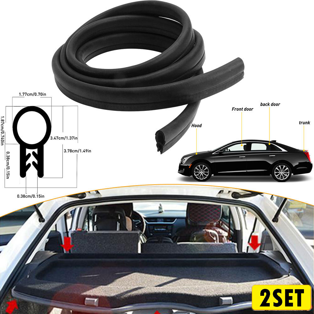 2X 10FT Car Rubber Seal Trim Molding for Door Edge Lock Protection