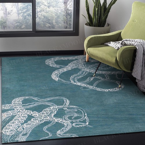 New Rug USA Octopus Handmade Tufted Modern Design 100% Woolen Area Rugs - Picture 64 of 72