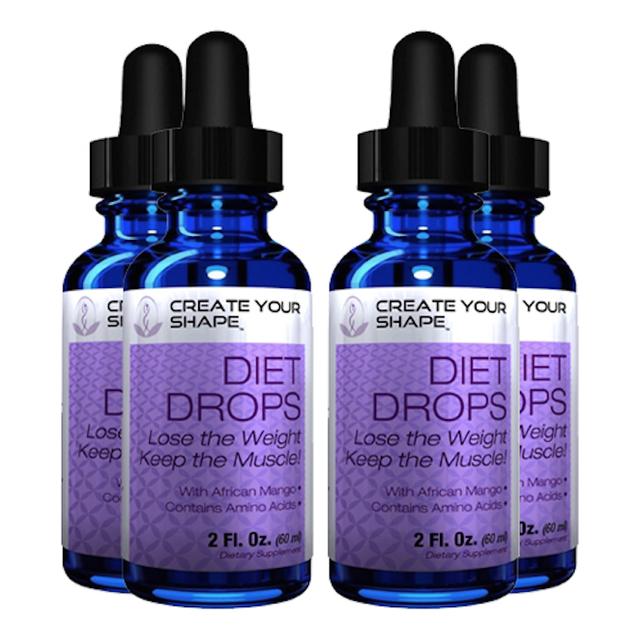 4 Diet Drops Weight Loss Supplement Skinny Homeopathic Fat Burner HCG