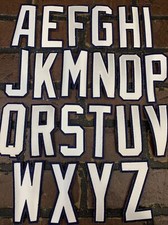 Embroidered Iron on patch Letters Approx. 3.5" Lot of 22