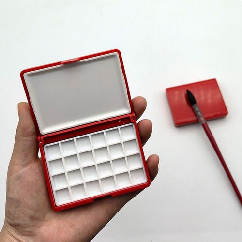 Empty Watercolor Palette Box Portable Paint Palette Box for Painters Artists - Picture 14 of 37