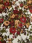 Vintage Gabrielle Cie Belgian Woven Linen Screen Print Upholstery Fabric 4 yards
