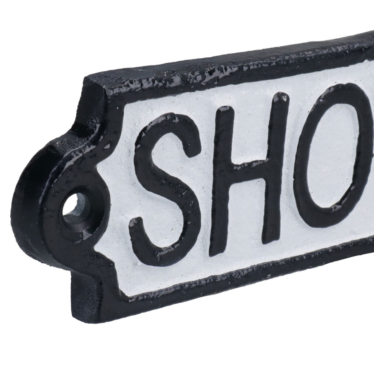 Gusseisen Schild „Shower“ 17x5 Cm – Vintage Duschschild Für Tür, Bad, Hotel, Retro-Deko