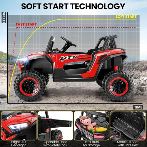 24V Kids Ride On UTV Car for Kids Electric Car Toys 4 Wheeler Off-Road W/Remote - Picture 20 of 78
