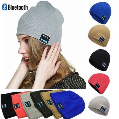 Soft Warm Beanie Hat Bluetooth Wireless Headphone Speaker with Music Smart Cap