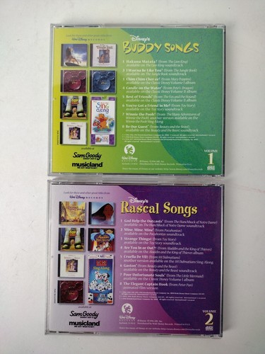 McDonalds Disney BUDDY & RASCAL SONGS 2CD Classic Great Volume 1-2 - Picture 2 of 4