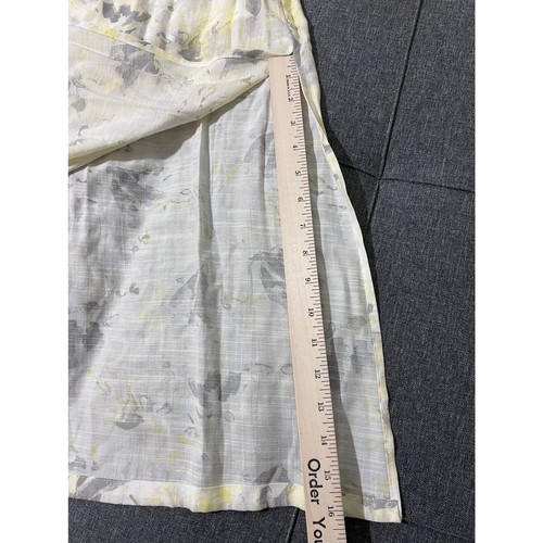 NWT Nine West Dress Women 10 Yellow Gray Maxi Modest Keyhole Spring - Bild 10 von 15