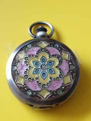 Mechanische Skelett  Skeleton Taschenuhr Pocket Watch Läuft 4-21