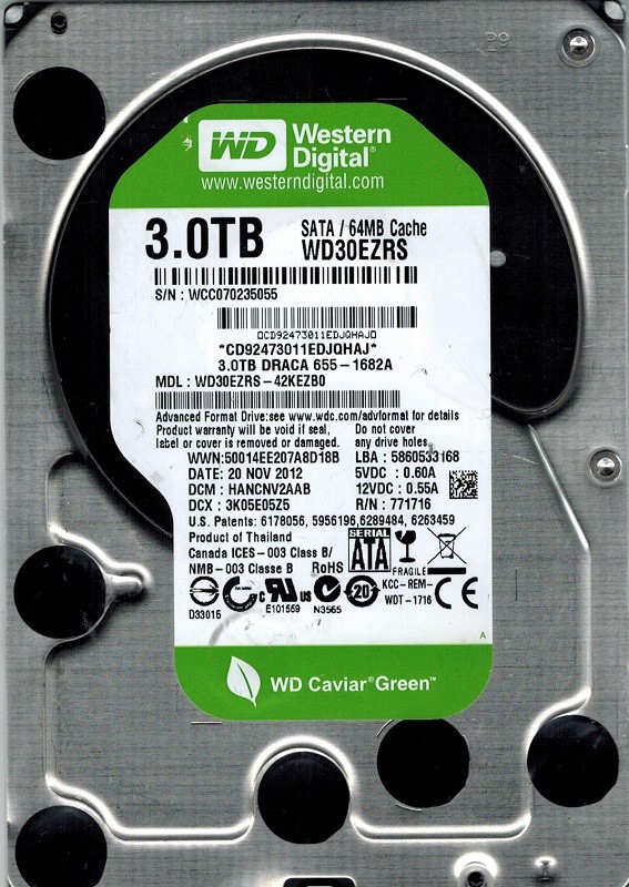 Contrôleur Pcb 2060-771640 5000Aaks-40V6A0 Disque Dur Électronique