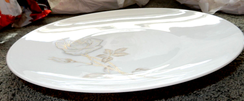 CLASSIC ROSE Rosenthal SALAD DINNER PLATE Raymond Loewy NEVER USED Germany VTG - Picture 6 of 9
