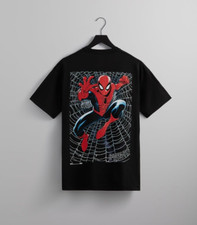 Marvel x Kith Spider-Man Web Logo Tee Size Large In hand