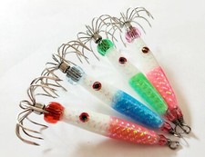 squid jigs fishing glow jig east coast/west coast puget sound 4pcs