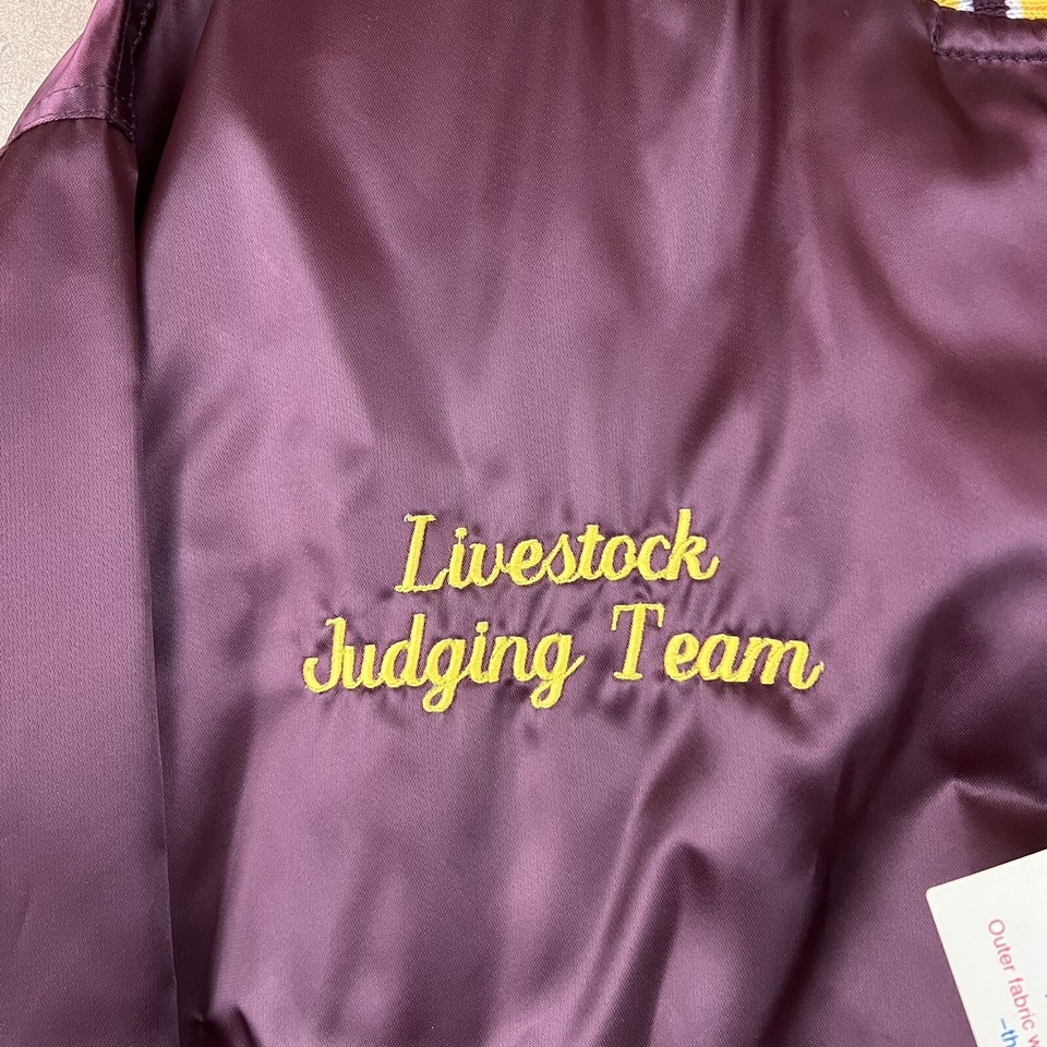 VTG NWT Deadstock Livestock Judging Team East West Wind Satin Jacket