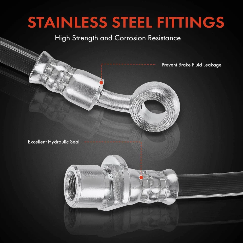 2x Manguera hidráulica de freno exterior trasero izquierdo y derecho para Acura MDX Honda Pilot 3,5 L Foto 4 de 4