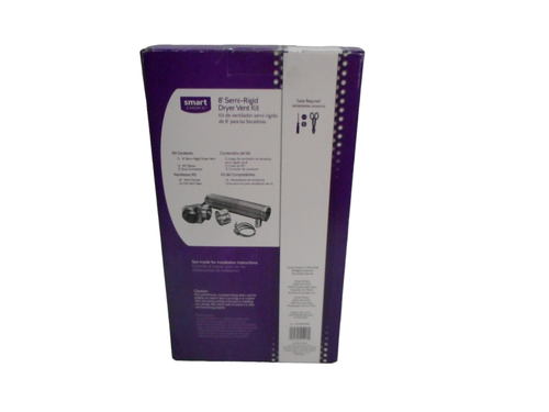 Smart Choice 8' Semi-Rigid Dryer Duct Vent Kit 1 Vent 1 Elbow 90* 1 Duct Connect - 第 1/3 張圖片