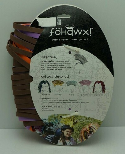 Fohawx Dreadlox- Brown, Purple and Orange Kid Helmet Accessories NWT - Picture 2 of 2