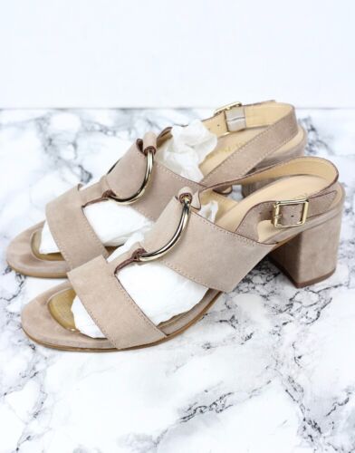 RUSSELL & BROMLEY TRICK Beige Nude Suede Ring Sandals, Size EU 40 / UK 7 - Picture 2 of 14