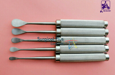 Spinal Cobb Elevator 9,13,15,19,25mm Orthopedic Intsrument Length 28cm Set of 5 