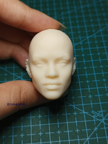1/6 Head Sculpt Singer Smile Girl Carved For 12" Female Action Figure Body Model - Picture 1 of 5